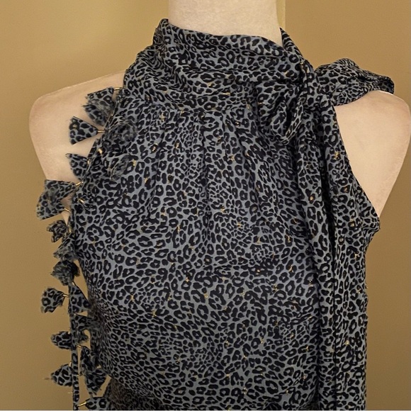 Sachin & Babi Cheetah Sky Blue Midnight Maxi Dress - Picture 6 of 16